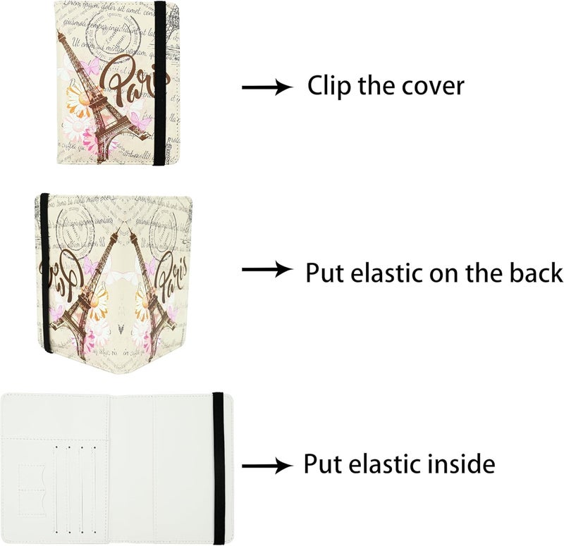 bassyil Eiffel Tower Passport Holder for Women and Men PU Leather Passport Cover for Travel - Image 4